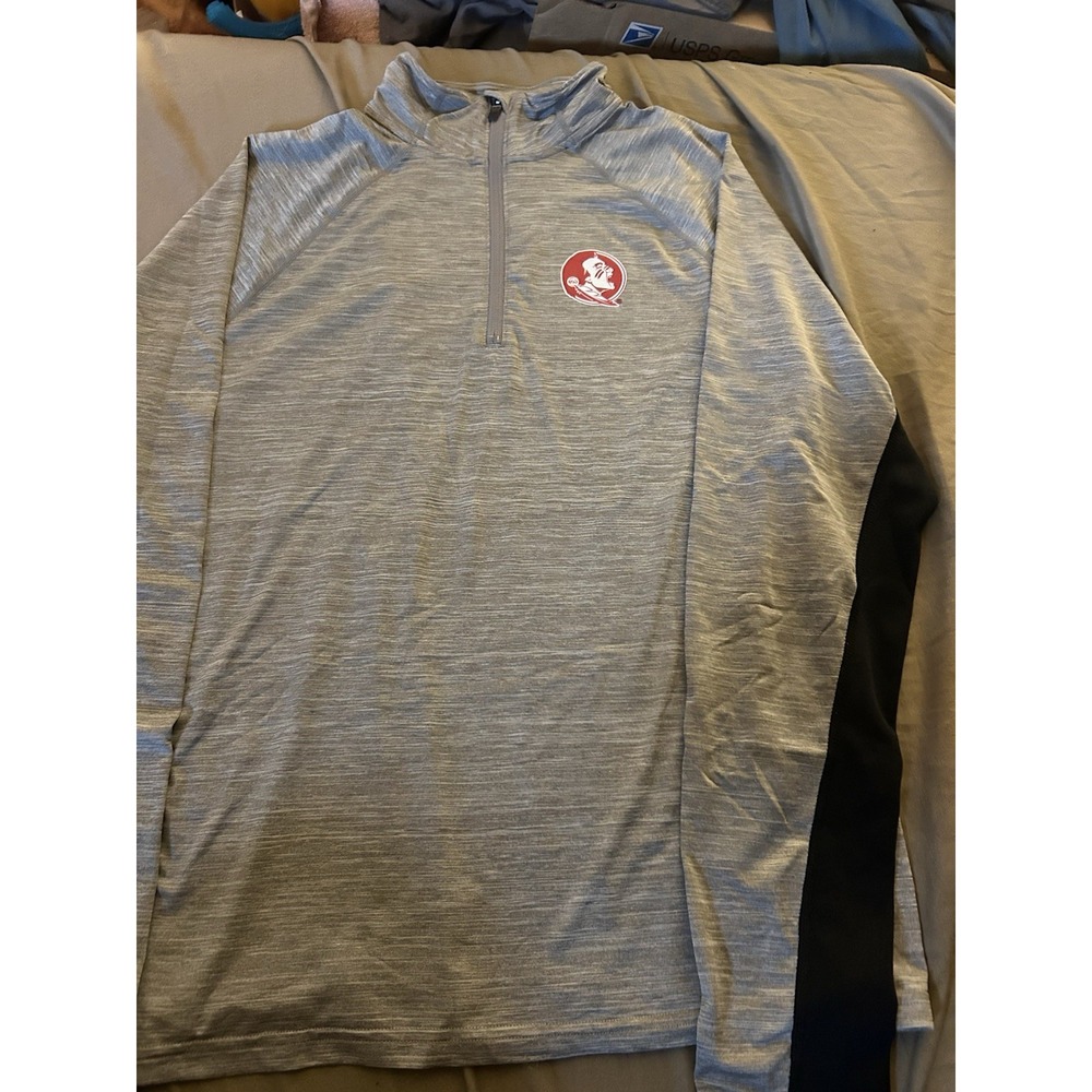 Florida State Seminoles Quarter Zip Pullover Women's Small Grey Athletic